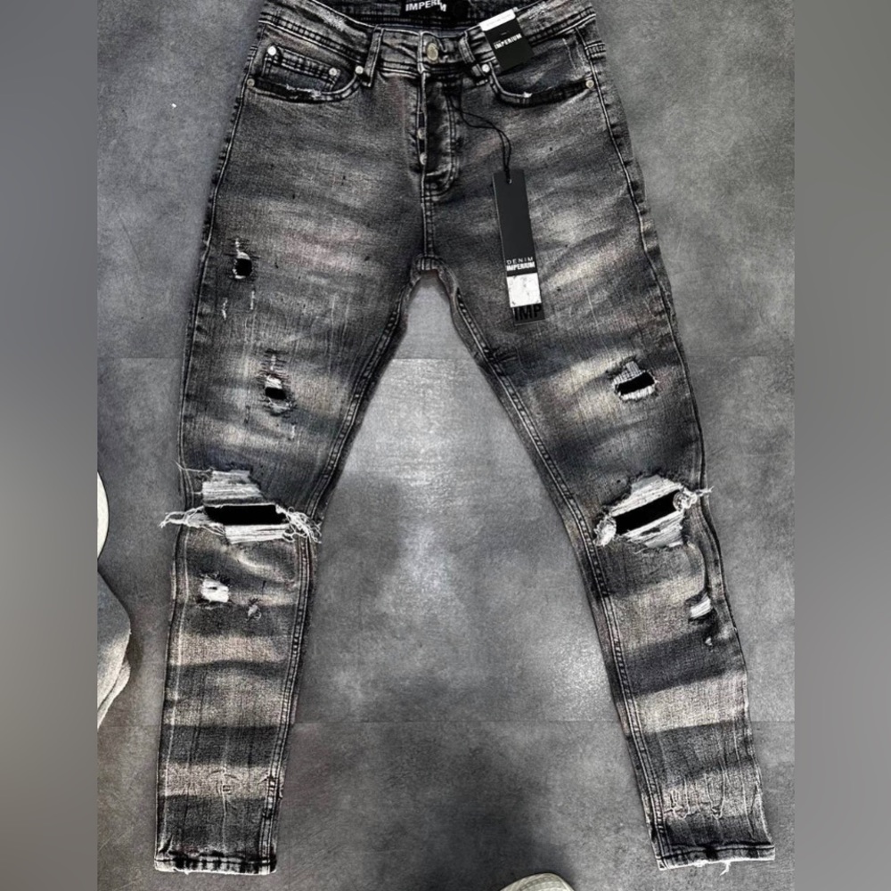 Black Men Jeans Slim Fit